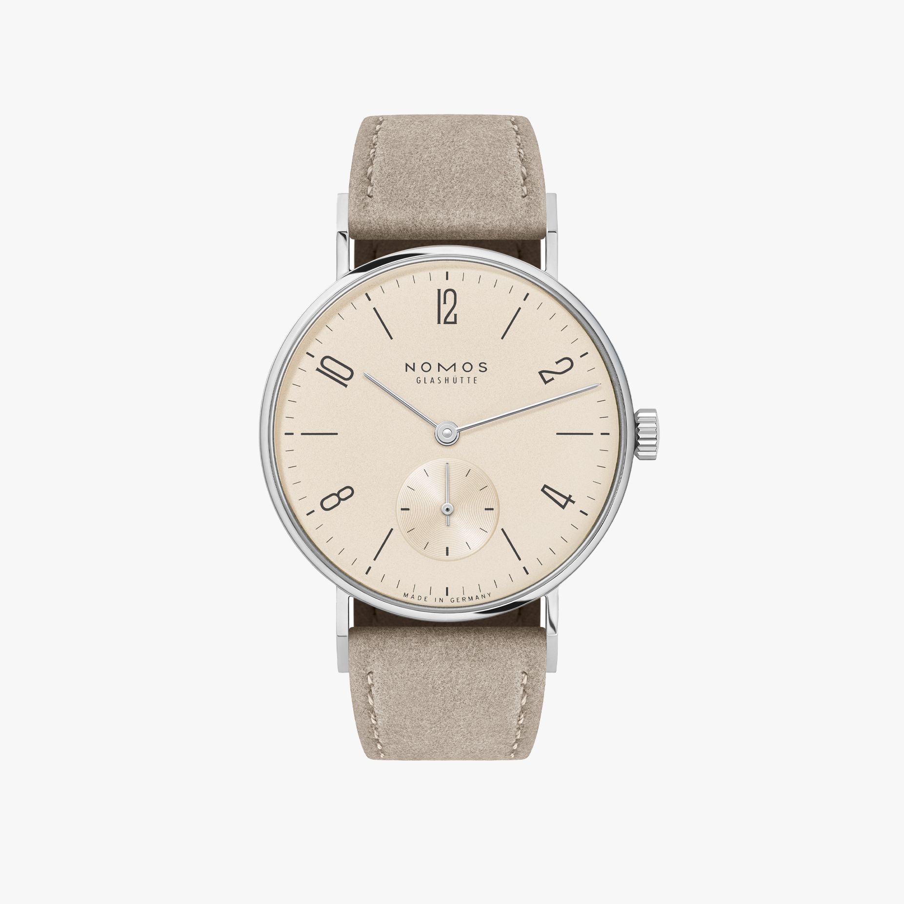 Nomos Tangente 33 champagner Glasboden