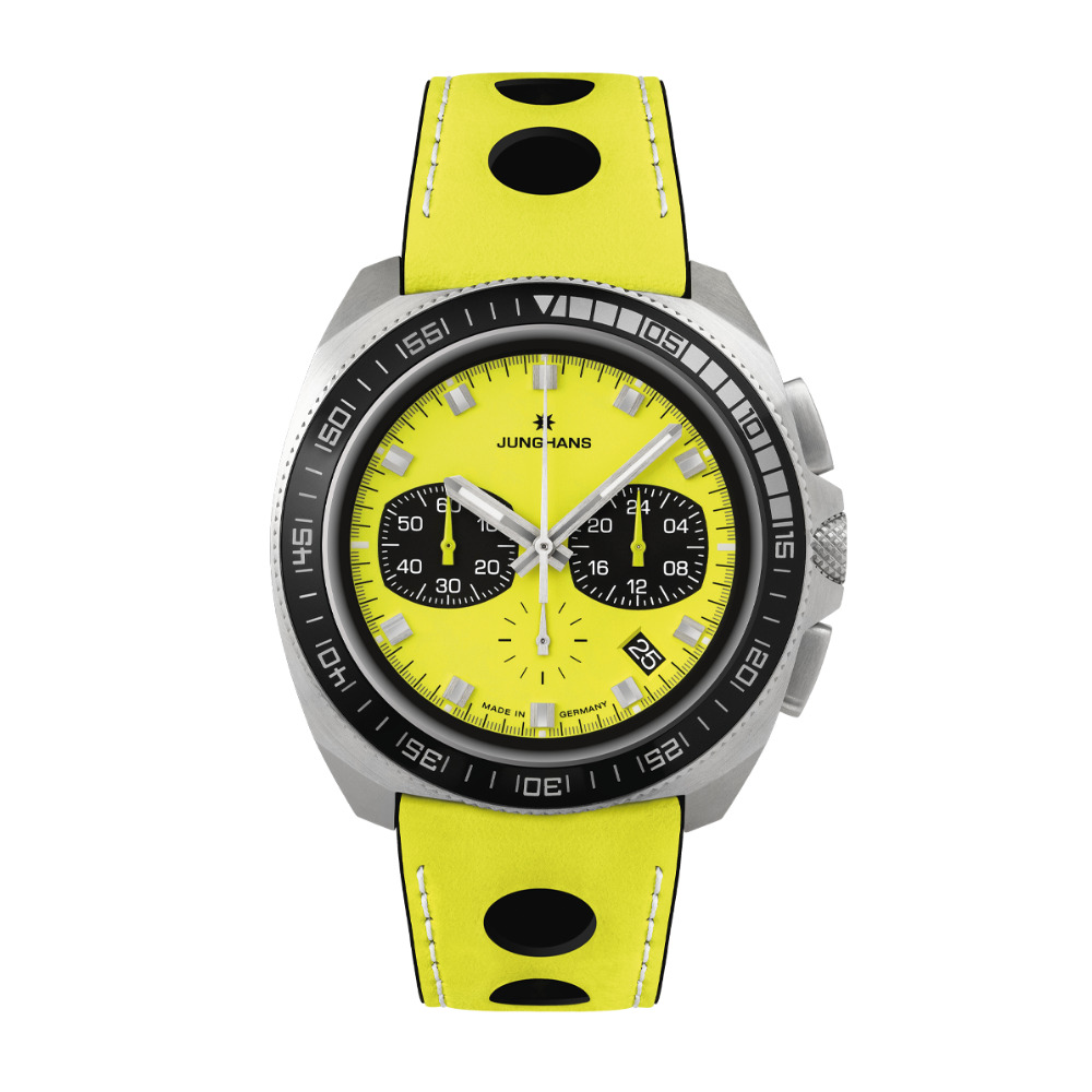 Junghans 1972 Chronoscope Quarz Edition FIS Lemon limietiert Nr.100/150