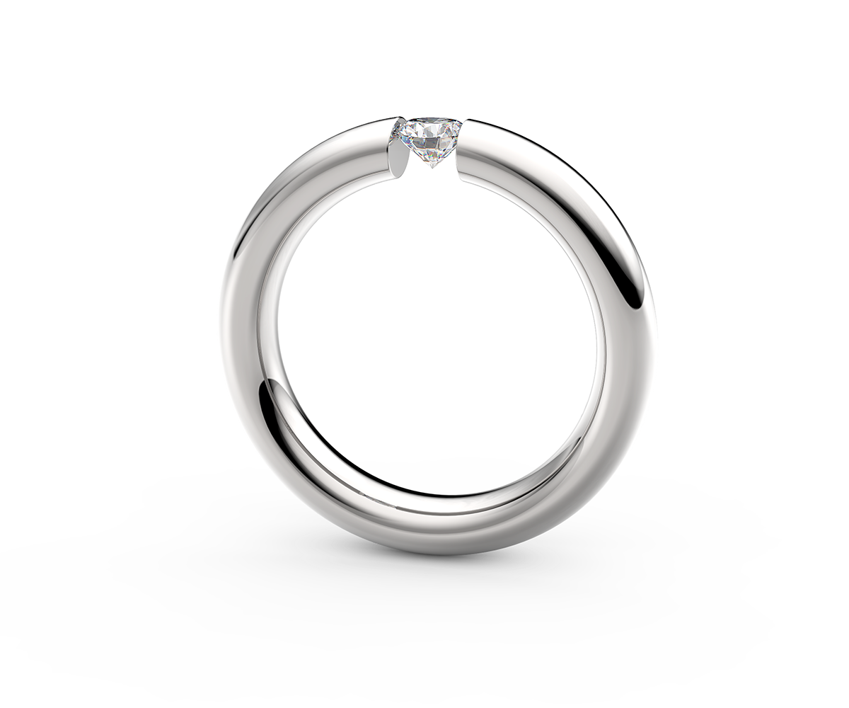 Niessing Spannring Oval  Platin