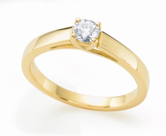 Silhouette Brillantring 0,25ct