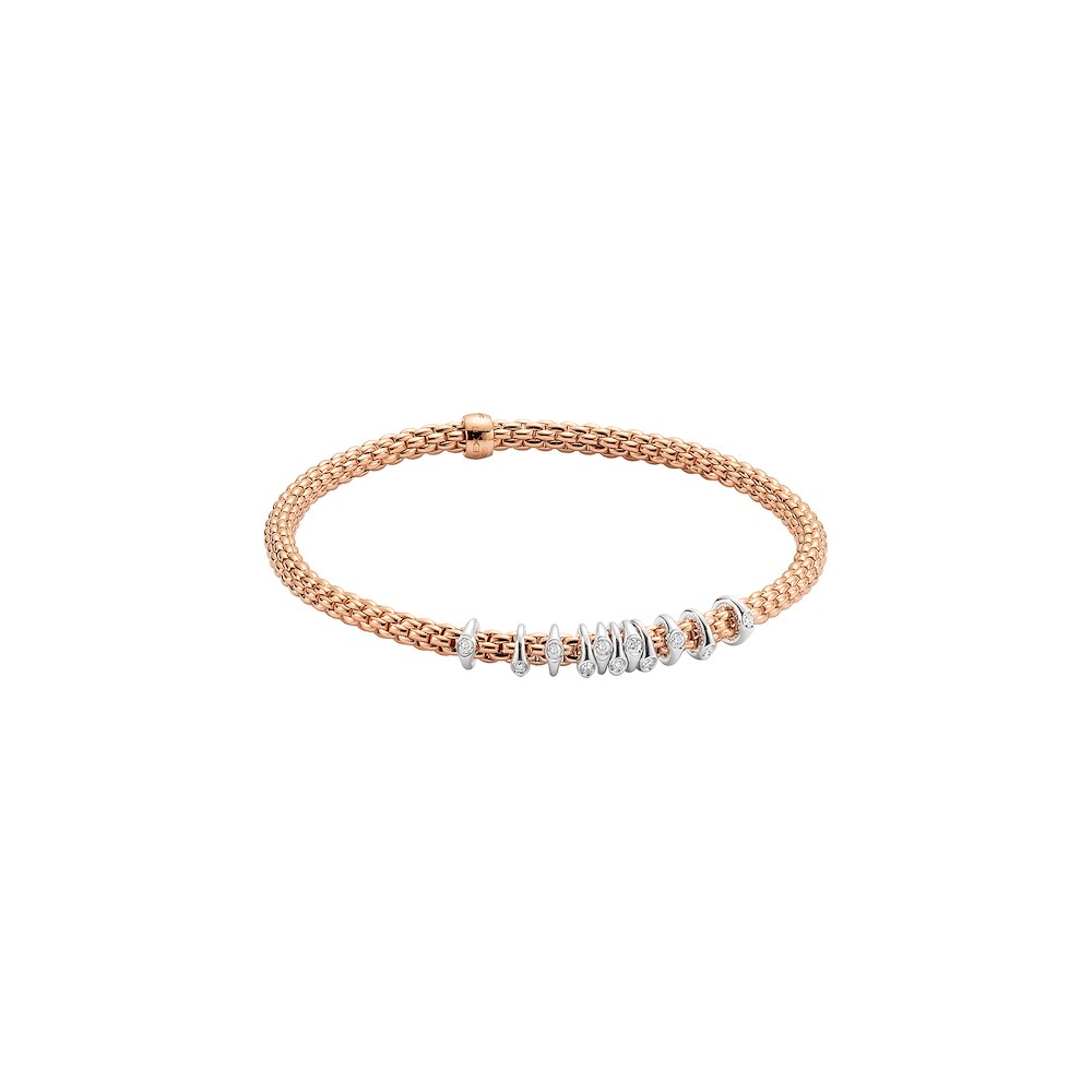 FOPE Flex'it Armband Prima - rosegold - 0.15 ct