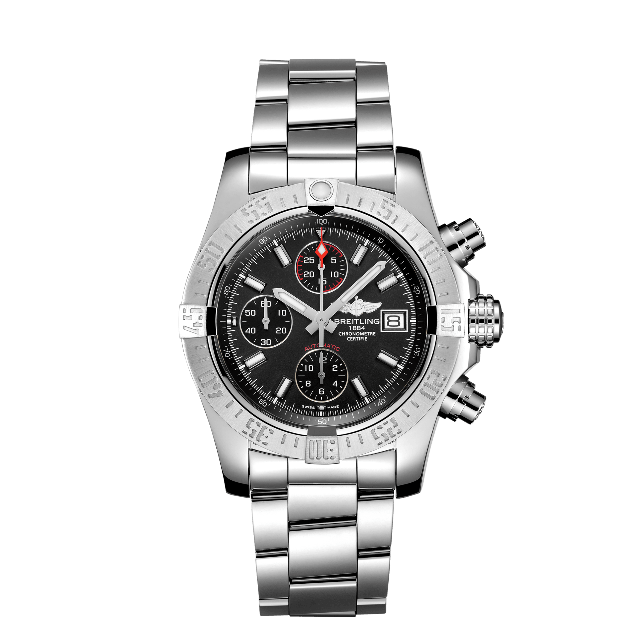 Breitling Avenger II Edelstahl schwarz