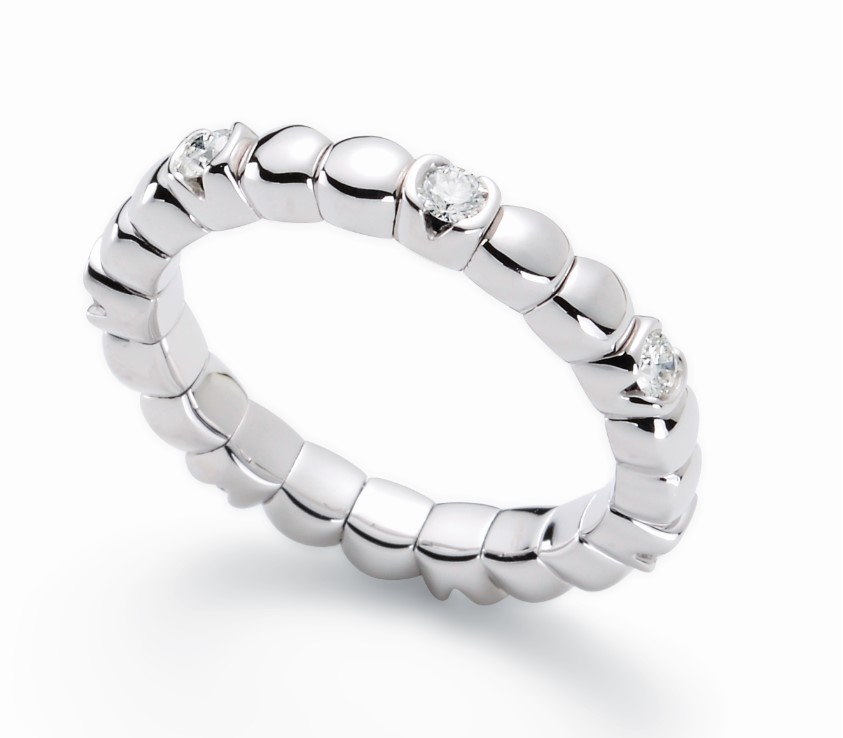 Silhouette Tennis-Flex Ring mit Brillanten