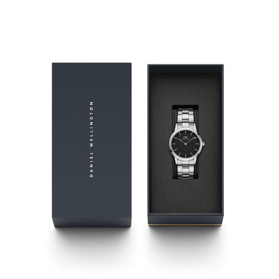 Daniel Wellington Iconic Link - silber/schwarz